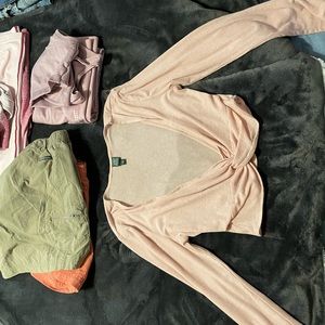 Pink cropped top